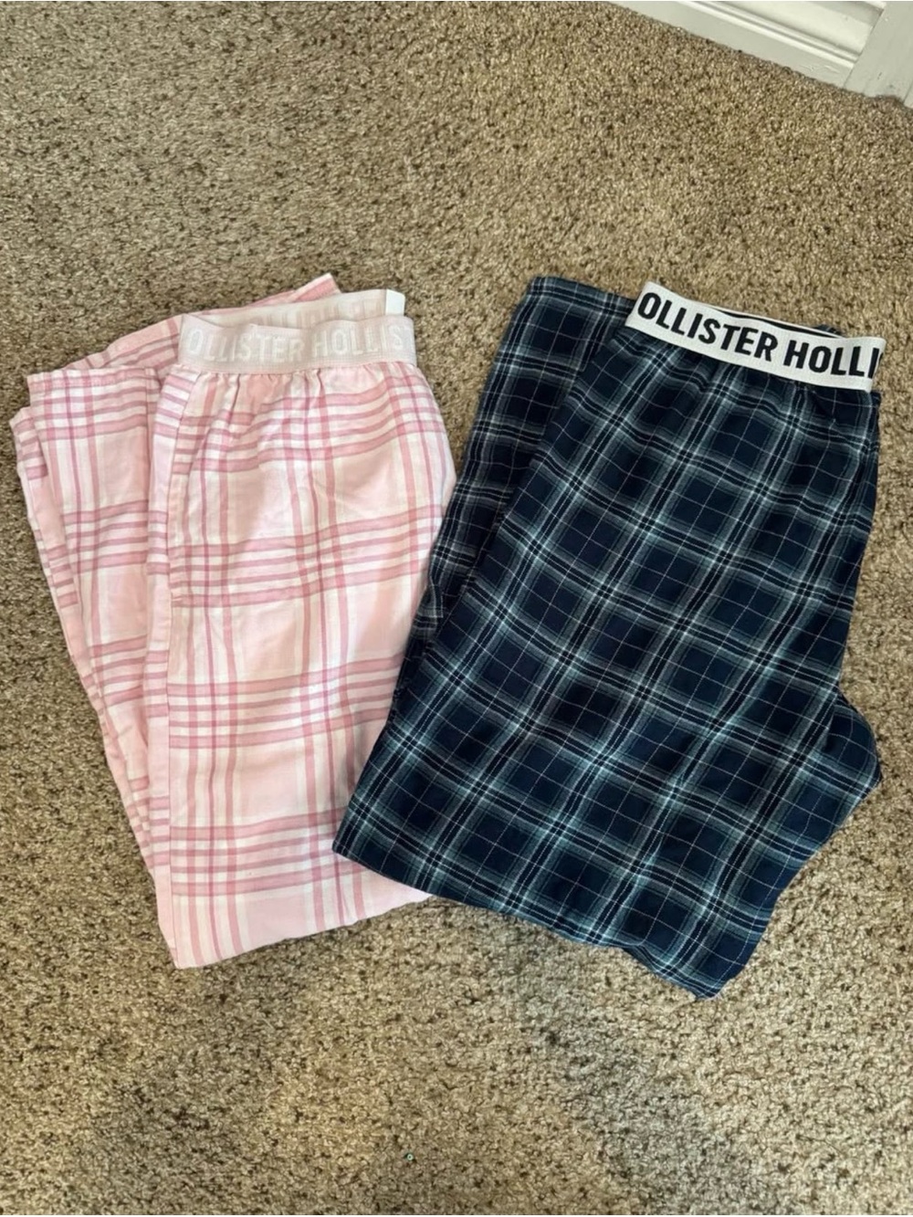 Hollister Pink & Navy Plaid Lounge Pajama Pants- women’s small